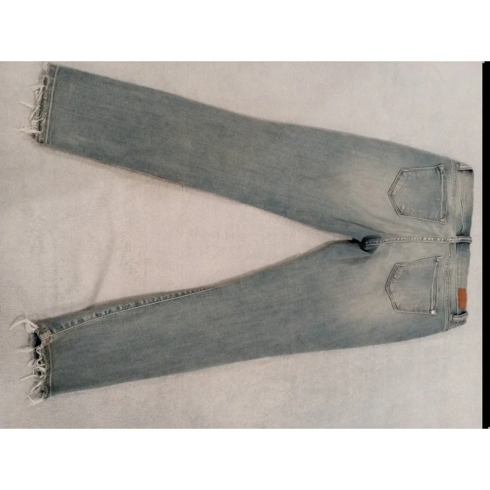 Womens Judy Blue Los Angeles Skinny FitBlue Stretch Denim Jeans Distressed 31x28